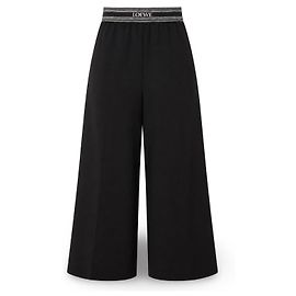 Loewe Calças largas pretas com logo Preto