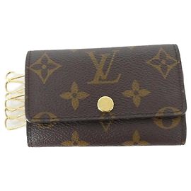 Louis Vuitton Monogram Multicles M60701 Key Case Brown Fuschia Monogram