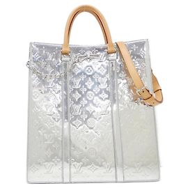 Louis Vuitton Monogram Mirror Sac Plat Handbag Silvery