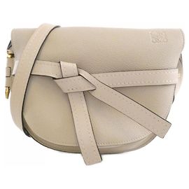 Piccola borsa a tracolla Loewe Gate Beige