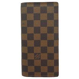 Louis Vuitton Damier Portefeuille Brazza Long Wallet Damier ebene