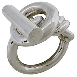 Hermès Anello Croisette MM Hermes Argento