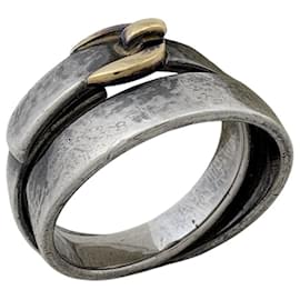 Hermès Anello Double True Hermes Argento