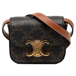 Céline Borsa a tracolla mini Claude Triomphe Celine Marrone Nero