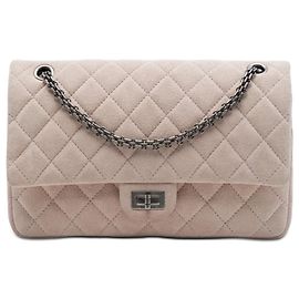 Chanel Rose Matelassé Daim Reissue 2.55 Double Flap 226 Rose