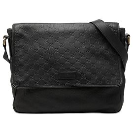 Borsa a tracolla Gucci Black Guccissima Nero