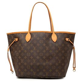 Sac cabas Louis Vuitton Monogram Neverfull MM Marron