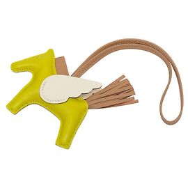 Hermès Pingente para bolsa Hermes Rodeo Pegasus PM Bege Amarelo