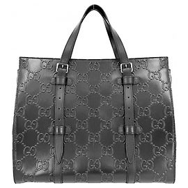 Sac cabas Gucci en cuir noir Noir
