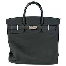 Hermès Hermes Dark Green Taurillon Leather Handbag Dark green