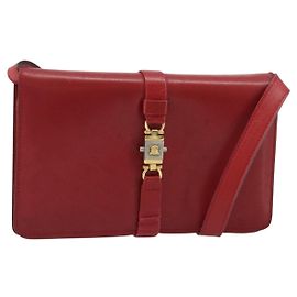 Céline Celine Vintage Leder Rot