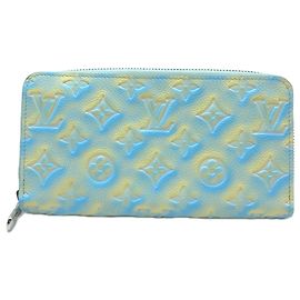 Cartera Zippy Monogram Empreinte Louis Vuitton Azul Amarillo