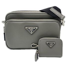 Prada Saffiano Leather Shoulder Bag Brown