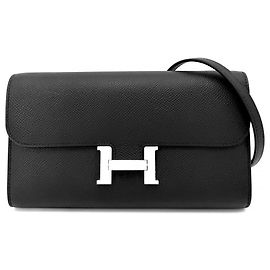 Portefeuille long Constance d'Hermès Noir
