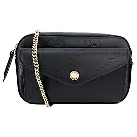 Gucci Super Mini Chain Shoulder Bag Black