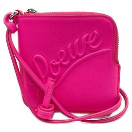 Monedero de piel de becerro Soft Grain Loewe Rosa