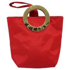 Céline Celine Circle Logo Nylon Rot