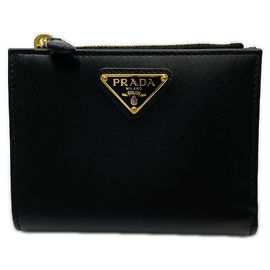 Prada City Calf Triangle Wallet Nero Black