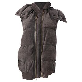 Stella Mc Cartney Stella McCartney Fluid Puffer-Weste aus braunem Samt Braun