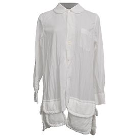 Comme Des Garcons  Comme Des Garçons Multi-Pocket Shirt in White Polyester White Cream