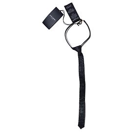 Saint Laurent, girocollo in pelle craquelé Nero