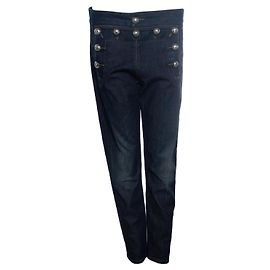 Gucci, jeans skinny em denim indigo dark washed Azul