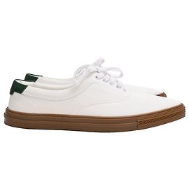 Saint Laurent Club Low-Top Sneakers in White Canvas White