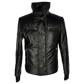 Saint Laurent Button-Down Padded Jacket in Black Polyamide Black