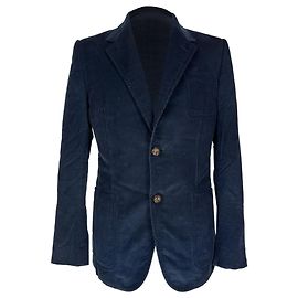 Blazer Gucci a un petto in velluto a coste blu navy Blu Blu navy