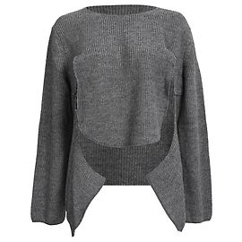 Comme Des Garcons Comme Des Garçons Cut-Out Pullover aus Acryl in Grau Grau