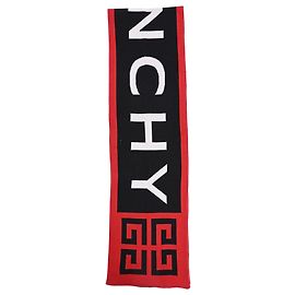 Givenchy Logo-Print Scarf in Multicolor Cotton Multiple colors