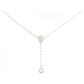 Autre Marque Diamant-Halskette PT900 PT850 Silber