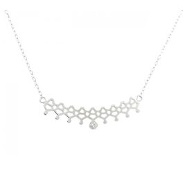 Autre Marque Colar de ouro branco 10K e diamantes Prata