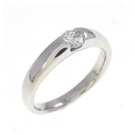 Autre Marque Pt900 Platinum Diamond Ring Silvery