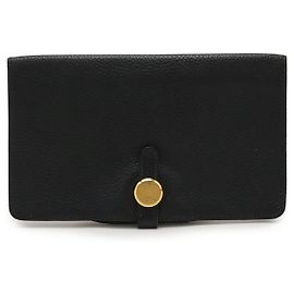Hermès Dogon MM Togo Long Wallet Black