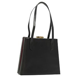 Céline Celine Cuir Vintage Noir