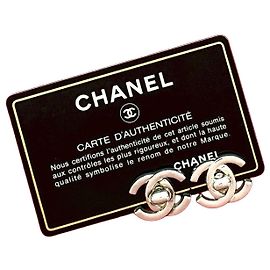 Chanel Coco Mark Ohrringe Silber