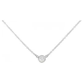 Tiffany & Co. By The Yard Platin-Diamant-Halskette Silber