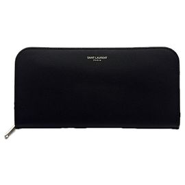 Yves Saint Laurent Classic Full-Zip Long Wallet Black