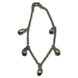 Tiffany & Co. Elsa Peretti Silver Teardrop Charm Bracelet Silvery