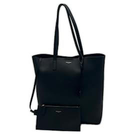 Sac cabas en cuir de veau noir Yves Saint Laurent Noir
