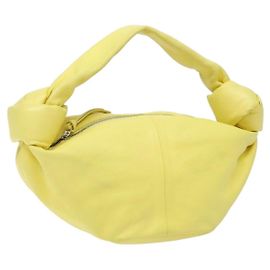 Bottega Veneta Double Knot Hobo Leather Mini Giallo