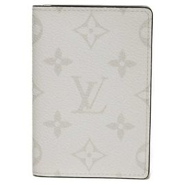 Louis Vuitton Taiga Leather Card Case White