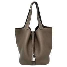 Hermès Bolsa Hermes Picotin Lock MM Taupe