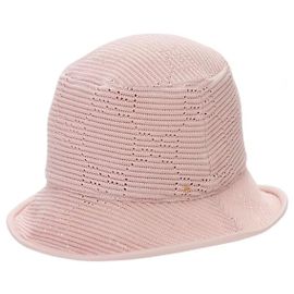 Gucci Cappello bucket in crochet rosa Rosa