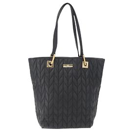 Gucci Vintage Tote aus Leder Schwarz
