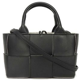 Sac cabas Bottega Veneta noir en cuir Intrecciato Noir