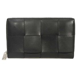 Bottega Veneta Intrecciato Long Wallet Black