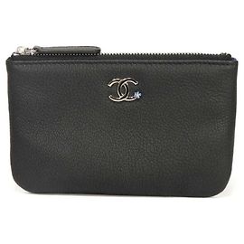 Monedero de piel de cabra negro Chanel Negro