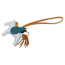 Hermès Hermes Rodeo Pegasus PM Accessory Bag Charm Blue Beige